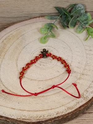 Pletený kroucený náramek s andělem