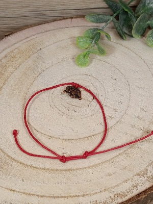 Náramek se slonem červený