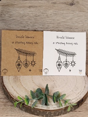 Veselé Vánoce větvička s ozdobami