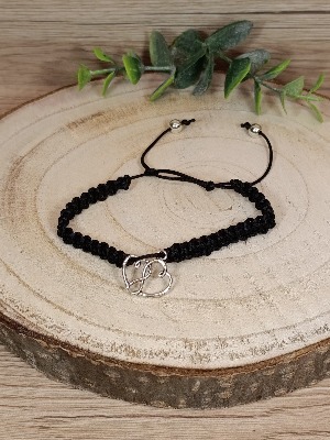 Párový náramek propletená srdce