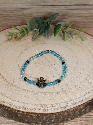 Modrý náramek s andělem