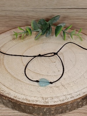 Náramek s modrým srdcem