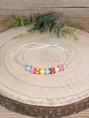 Náramek pro třídu nebo tým NAVŽDY bílý